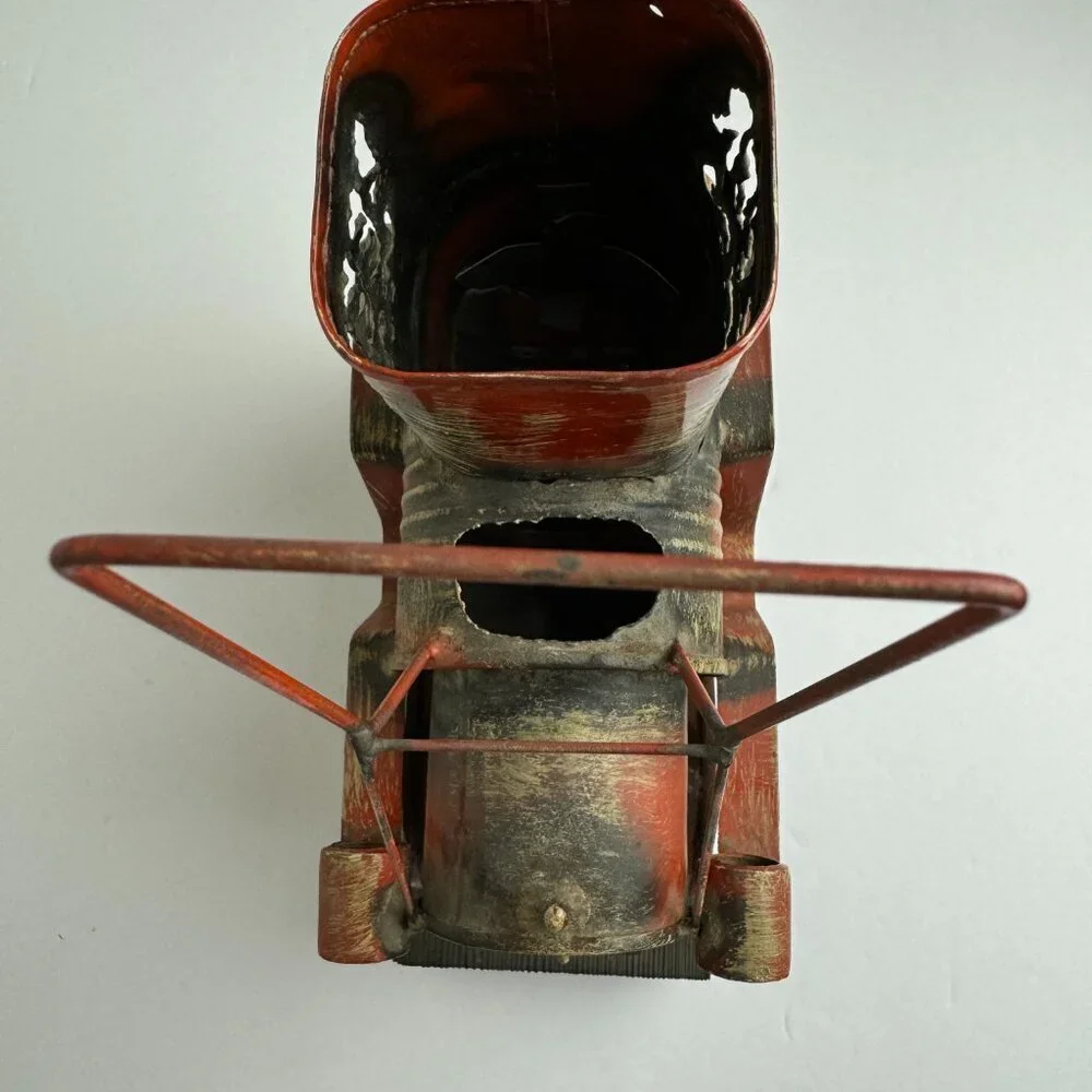 Vintage Metal Train by ORTMAN  Wooden stand